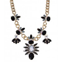 Icarus Smoky Flower Stone Edgy Statement Necklace